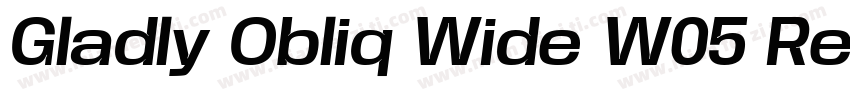 Gladly Obliq Wide W05 Regular字体转换
